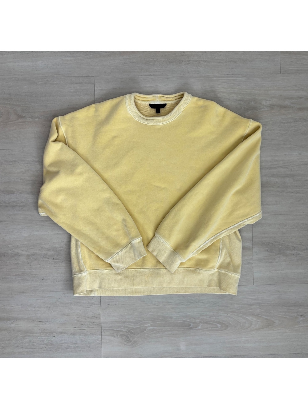 Yeezy Season 3 God Sun Ribbed Crew Sweatshirt XS Yellow Kanye West Oversized